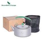 Boundless Voyage Camping Kettle Titanium Tea Pot 800ml / 1200ml