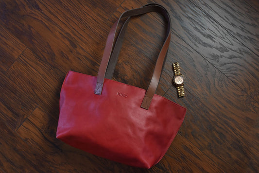 Perfect Tote Red Leather Bag