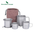 Boundless Voyage 1.5L Titanium Kettle Camping Coffee 500ml Tea Pot