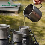 Boundless Voyage 500ml Titanium Tea Pot Cup Set with Filter Outdoor