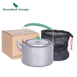 Boundless Voyage Camping Kettle Titanium Tea Pot 800ml / 1200ml