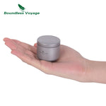 Boundless Voyage Titanium Tea Caddy Seasoning Jar Mini Size Canister