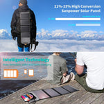 22W Portable Waterproof Foldable Solar Panel Charger
