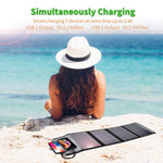 22W Portable Waterproof Foldable Solar Panel Charger