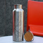 Colorado Springs - Colorado Map Bottle with Bamboo Top