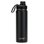 22oz Stainless Steel Sport Water Bottle - Black