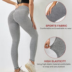 TIK Tok Leggings Women Butt Lifting Workout Tights Plus Size Sports High Waist Yoga Pants Pocket Grey Small
