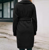 Lapel Sherpa Belt Oversized Coat Jacket