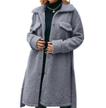 Lapel Sherpa Belt Oversized Coat Jacket