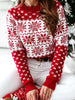 Women's pullover Christmas knitted long sleeve sweater