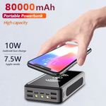 80000mAh Solar Wireless Power Bank Phone Charger