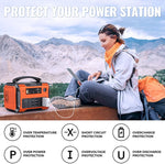 DBPOWER Portable Power Station 505Wh 500W (Peak 1000W)