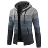 Men's Thickened Fleece Knitted Hooded Sweater Coat