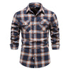 Men's Button Down Regular Fit Long Sleeve Plaid Casual Shirts