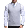 Men's Casual Solid Knitted Sweater Vest