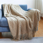 Nordic Knitted Throw Thread Blankets