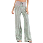 Women Pants Wide Leg Pants-High Waisted Drawstring Casual Loose Yoga Lounge Palazzo Pants