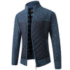 Men's Fleece Jacket Knitted Sweater Cardigan Stand Coat