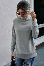 Turtle Neck Solid Loose Sweater