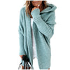 Women Batwing Sleeve Oversized Hooded Sweater Cardigan