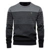 Aiopeson Brand Cotton Sweater Men Fashion Casual O-neck Spliced