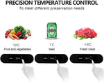 Portable Refrigerator/Fridge 36Qt, Vehicle Refrigerator - Car Freezer, Dual Temperature Electric Cooler for Camping, Beach Party, Travel, Picnic Outdoor - 12/24V DC and 100-240V AC, -4°F ~ 68°F