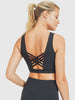 Perforated Criss-Cross Back Sports Bra