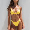 Solid Color Bikini Set