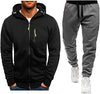 Mens 2 Piece Tracksuit Zipper Cardigan Hoodie Pants