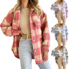 Plaid Mohair Coat Tweed Thick Jacket