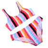 Rainbow Striped Bikini Set