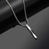 Stainless Steel Twisted Bar Necklace