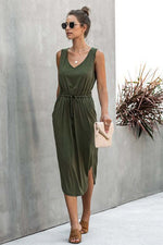V Neck Sleeveless Tank Dress