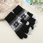 Knitted Fingerless Gloves Winter Thicken Warm Touch Screen Gloves Unisex Outdoor Stretch Elastic Warm Half Finger Cycling Gloves