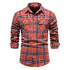 Men's Button Down Regular Fit Long Sleeve Plaid Casual Shirts