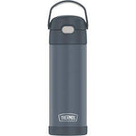 Thermos Funtainer 16 Ounce Stainless Steel Vacuum Insulated Bottle with Wide Spout Lid, Stone Slate