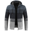 Men's Thickened Fleece Knitted Hooded Sweater Coat