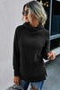 Turtle Neck Solid Loose Sweater