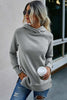 Turtle Neck Solid Loose Sweater