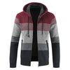 Men's Thickened Fleece Knitted Hooded Sweater Coat