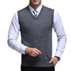 Men's Casual Solid Knitted Sweater Vest