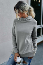 Turtle Neck Solid Loose Sweater