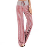 Women Pants Wide Leg Pants-High Waisted Drawstring Casual Loose Yoga Lounge Palazzo Pants