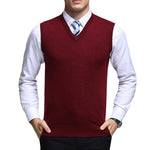 Men's Casual Solid Knitted Sweater Vest