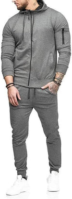 Mens 2 Piece Tracksuit Zipper Hoodie Pants