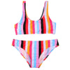 Rainbow Striped Bikini Set