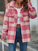 Plaid Mohair Coat Tweed Thick Jacket