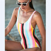 Rainbow Striped Bikini Set