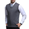 Men's Casual Solid Knitted Sweater Vest