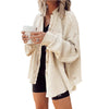 Womens Waffle Knit Shacket Boyfriend Jacket Long Sleeve Button Down Shirt Blouse Tops